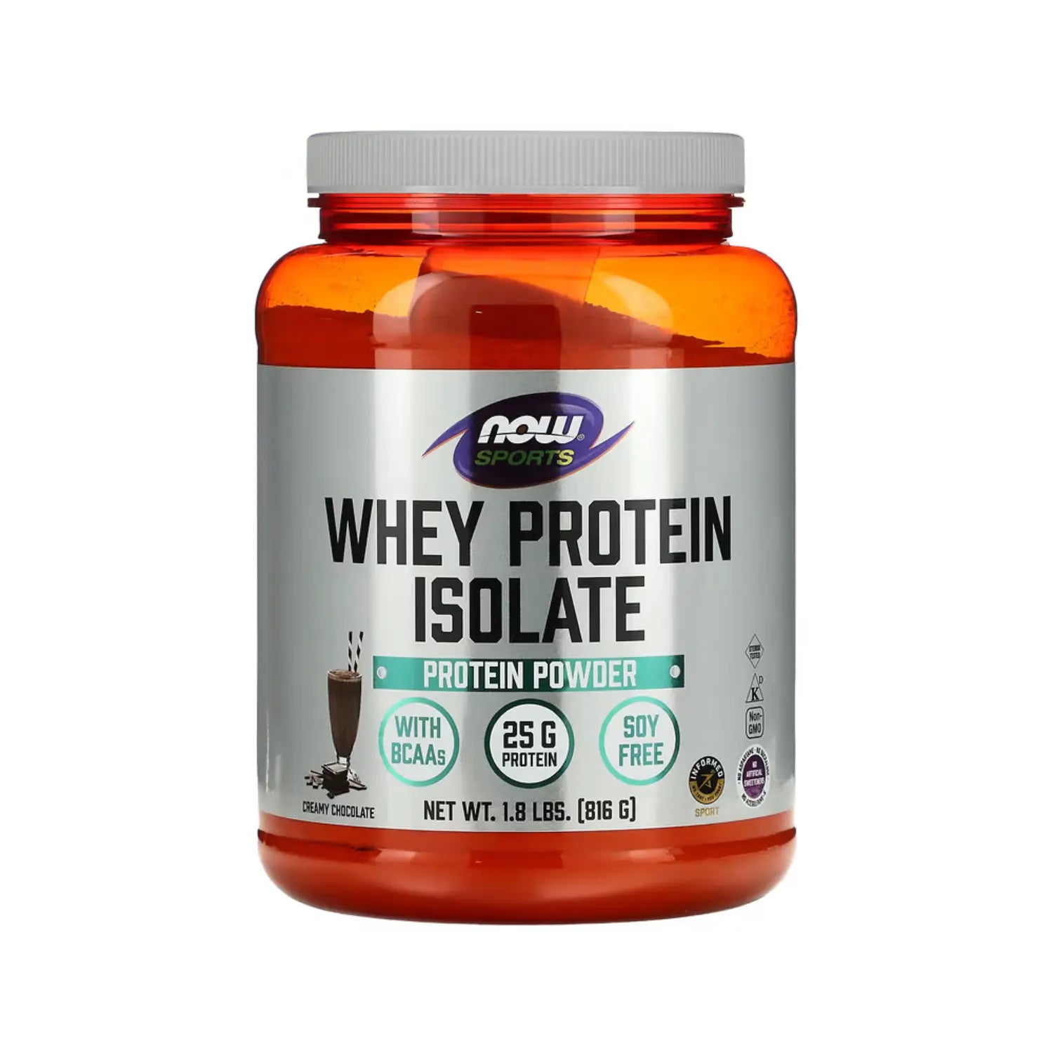 NOW FOODS PROTEINA SUERO DE LECHE AISLADO CHOCOLATE 816G SFN