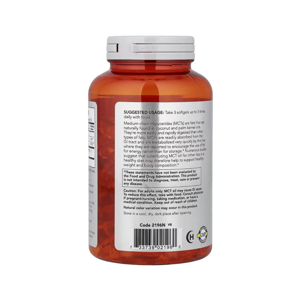 NOW FOODS, SPORTS, MCT OIL, 1000 MG, 150 CÁPSULAS BLANDASSFN