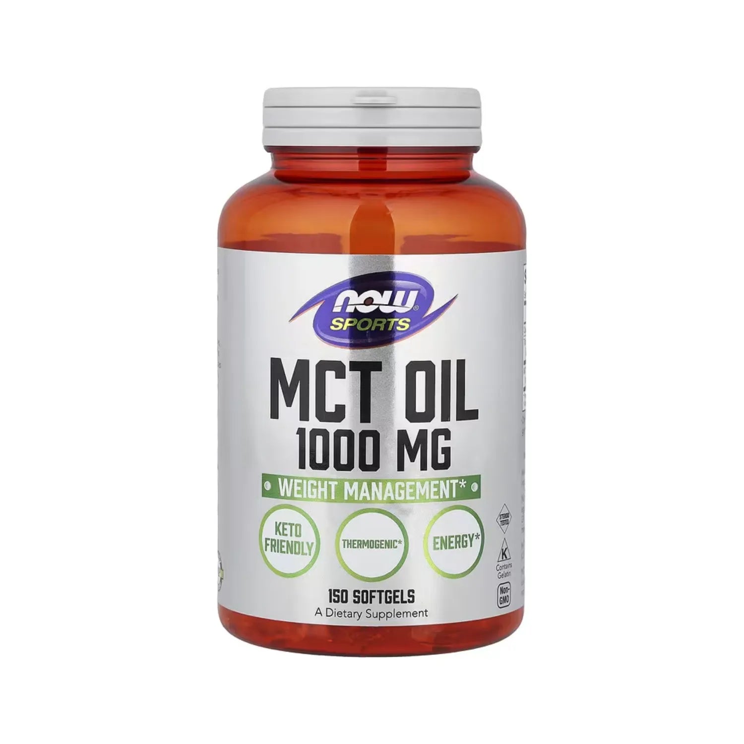 NOW FOODS, SPORTS, MCT OIL, 1000 MG, 150 CÁPSULAS BLANDASSFN