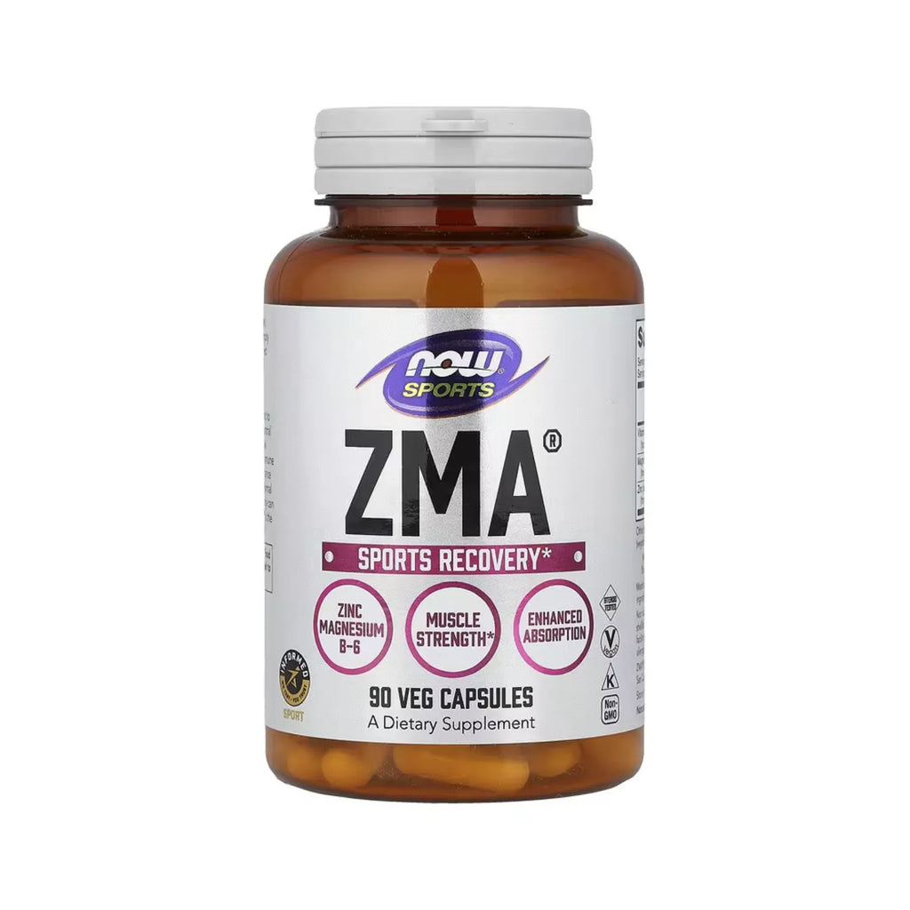 NOW FOODS, SPORTS, ZMA, RECUPERACIÓN DEPORTIVA, 90 CAPS SFN