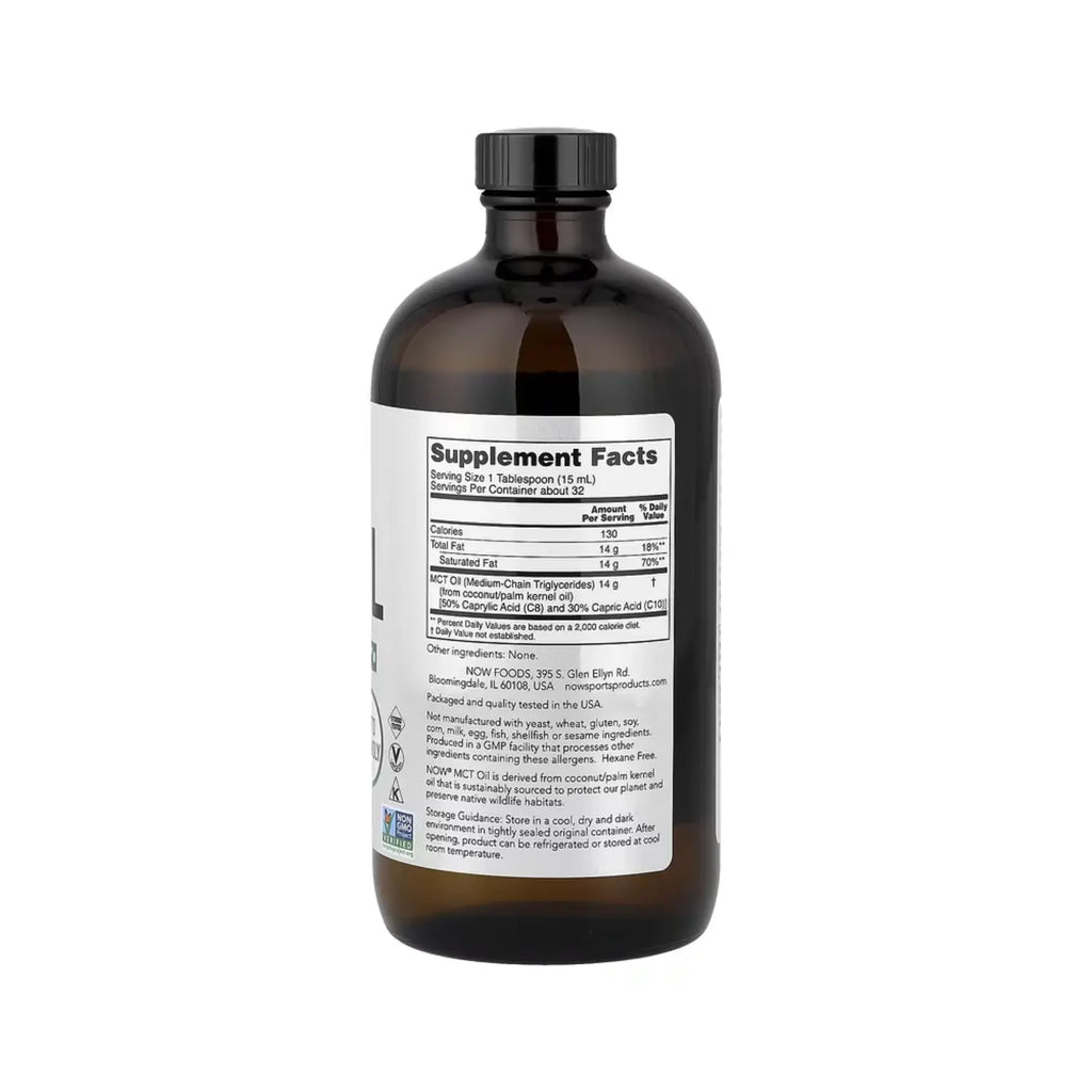 NOW FOODS MCT OIL CONTROL DE PESO 473ML KETO TERMOGENIC SFN