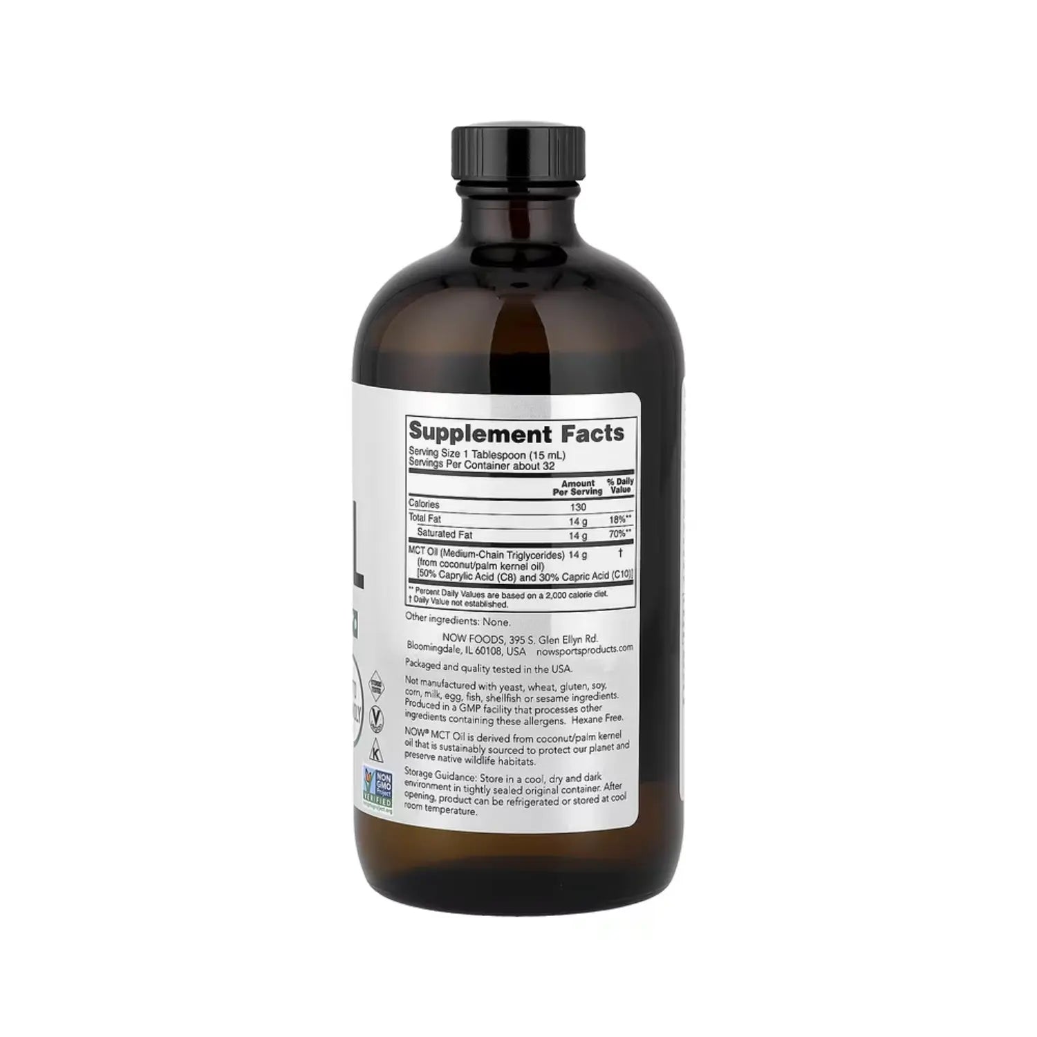 NOW FOODS MCT OIL CONTROL DE PESO 473ML KETO TERMOGENIC SFN