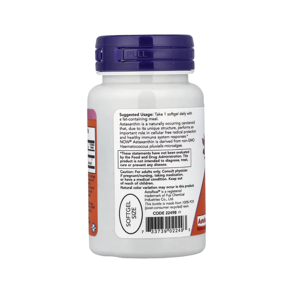 NOW FOODS ASTAXANTHIN 10 MG 30 SGELS