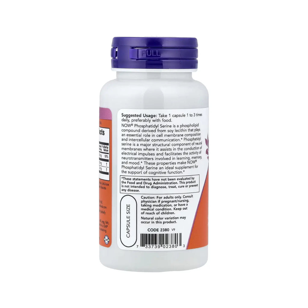 NOW FOODS FOSFATIDIL SERINA 60 CÁPSULAS VEGETALES SFN
