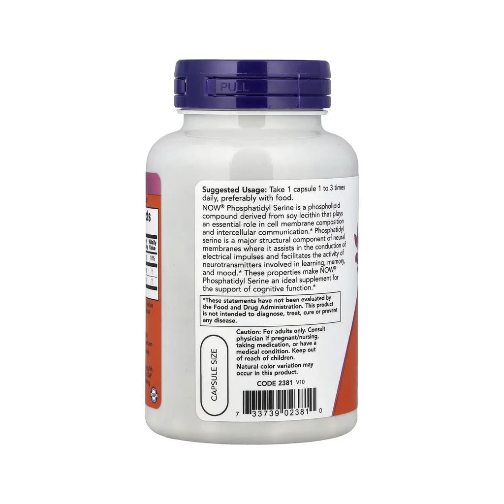 NOW FOODS PHOSPHATIDYL SERINE 100mg 120 VCAPS