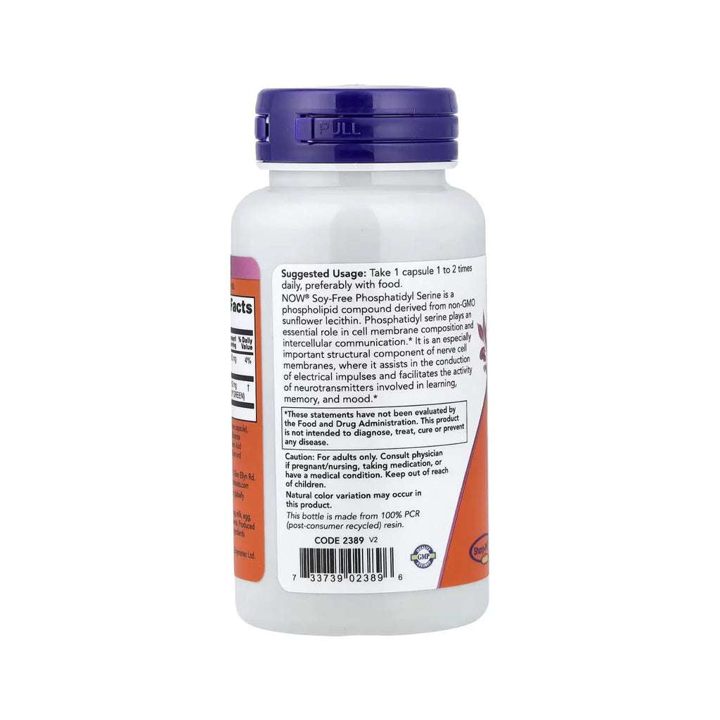 NOW FOODS FOSFATIDILSERINA SIN SOYA 150MG 60VCAPS SFN
