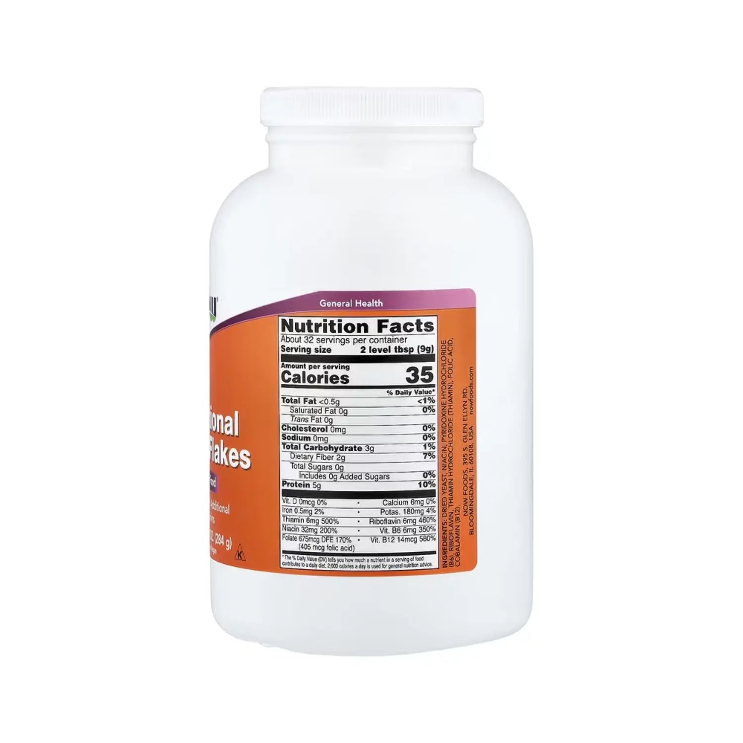 NOW FOODS, LEVADURA NUTRICIONAL EN HOJUELAS, 284 G SFN