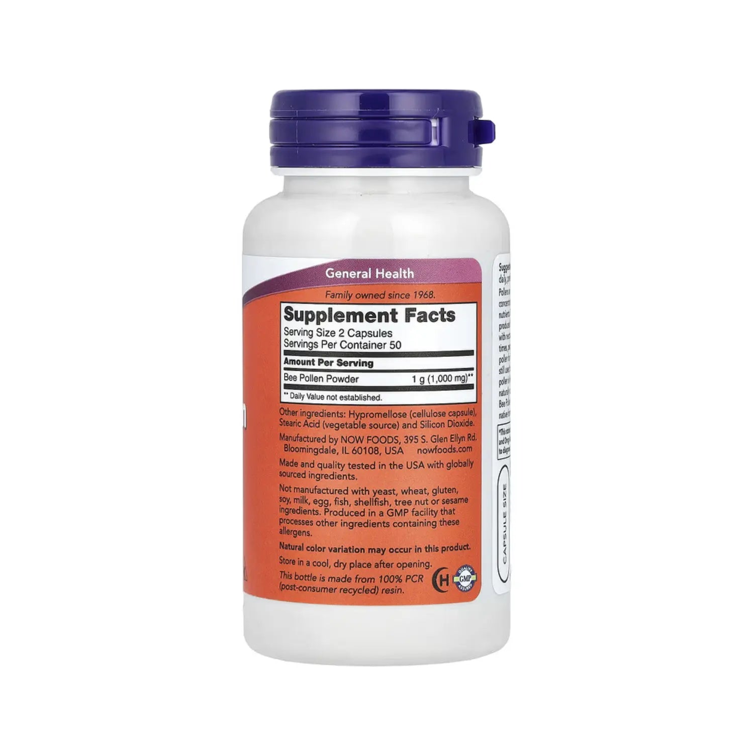 NOW FOODS POLEN DE ABEJA 1000MG 100CAPS SFN