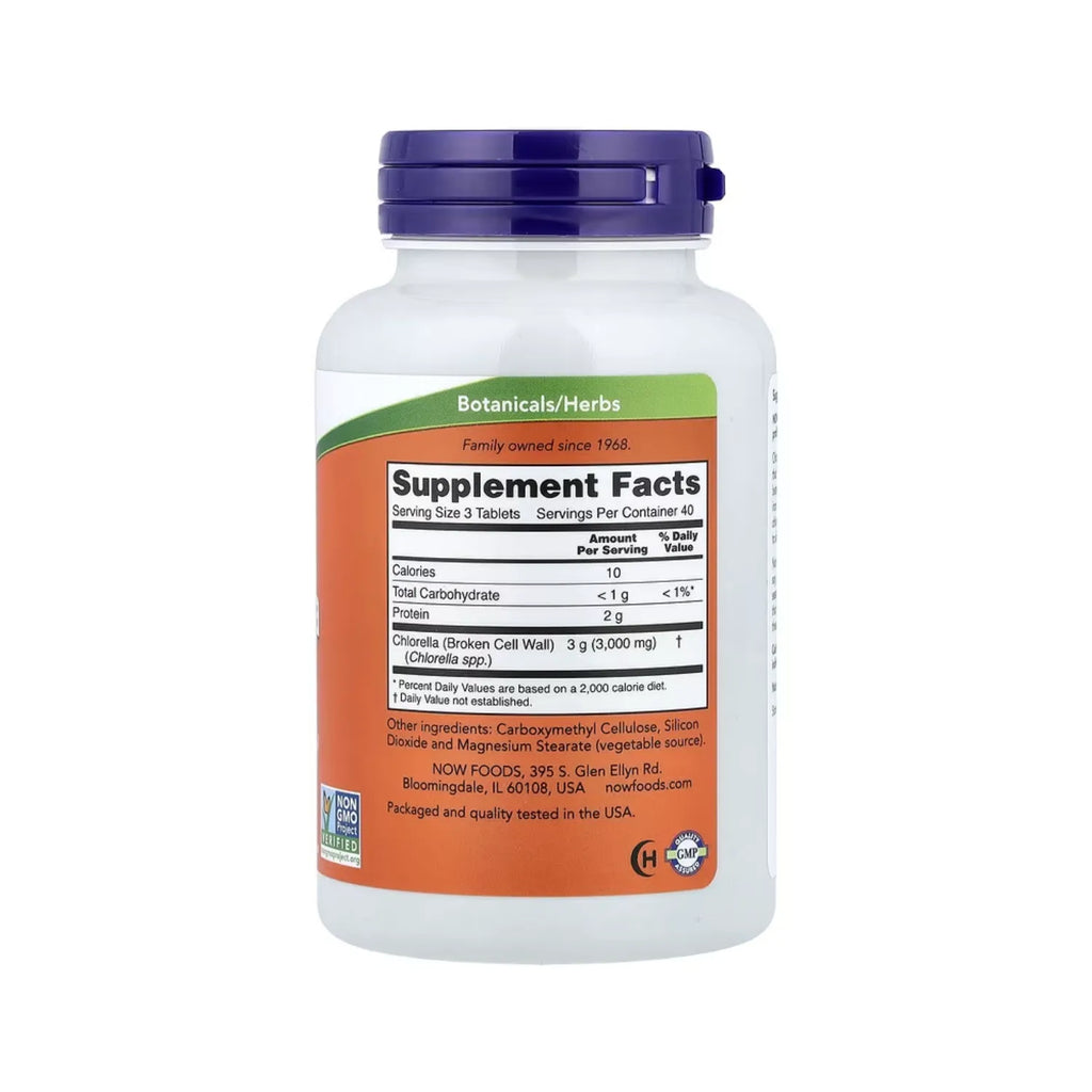 NOW FOODS CLORELA 1000 MG 120TABS SFN