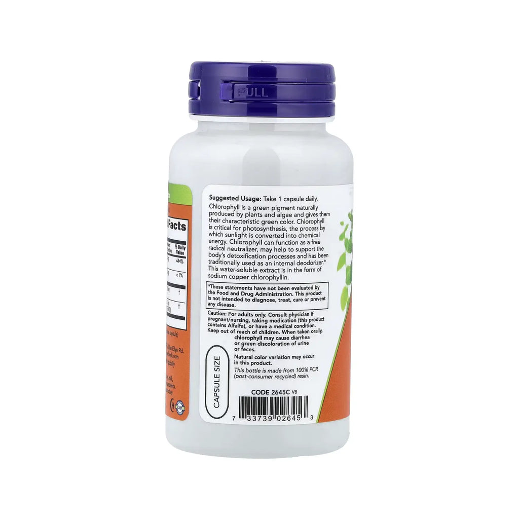 NOW FOODS CHLOROPHYLL 100 mg 90 VCAPS