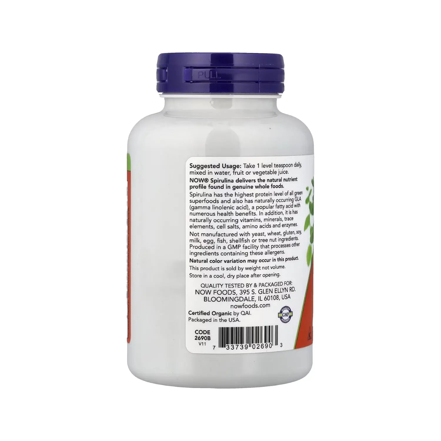 NOW FOODS ESPIRULINA 113G SFN