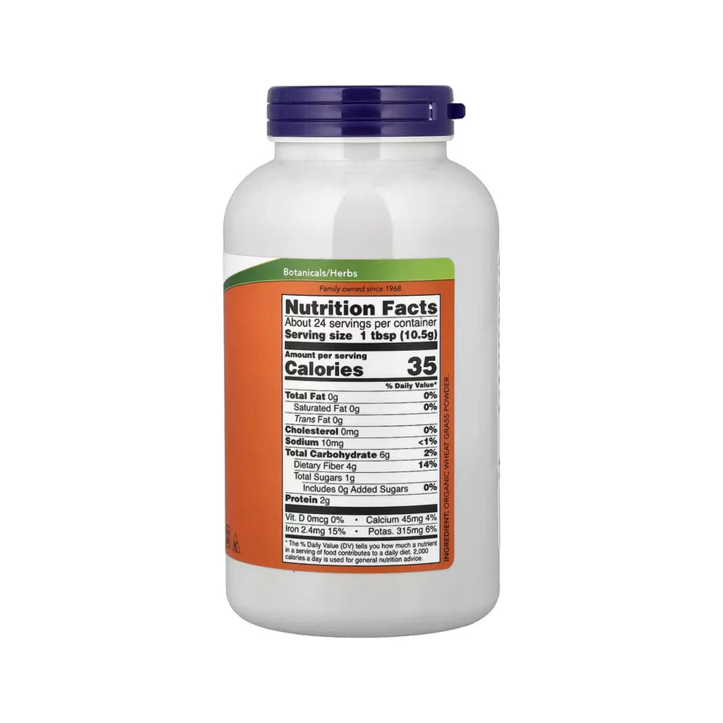 NOW FOODS HIERBA DE TRIGO ORGÁNICO 255 G (9 OZ) SFN