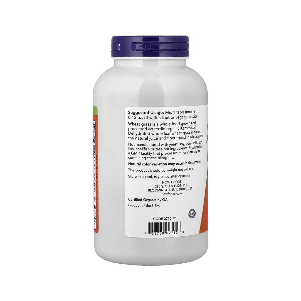 NOW FOODS HIERBA DE TRIGO ORGÁNICO 255 G (9 OZ) SFN
