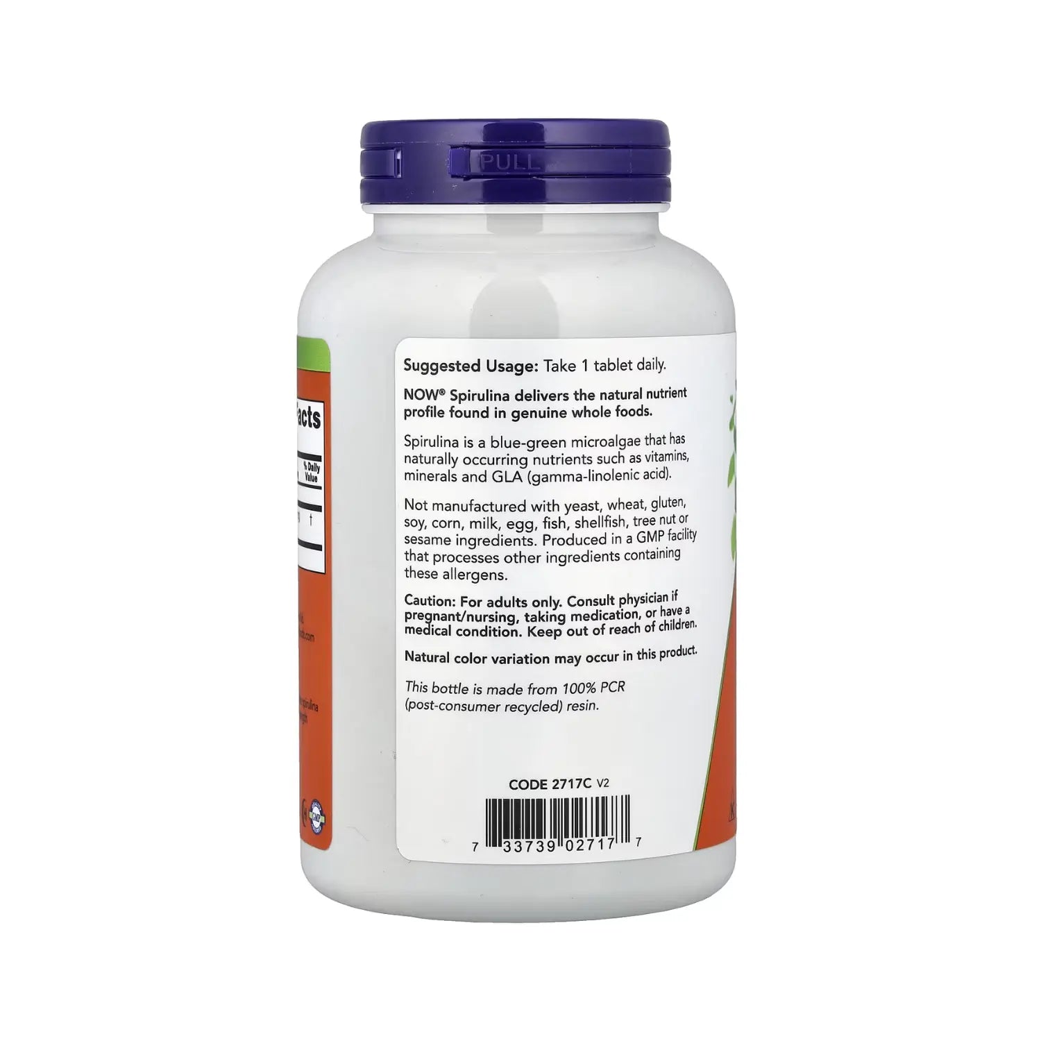 NOW FOODS ESPIRULINA ORGÁNICA 1000MG 240TABS SFN