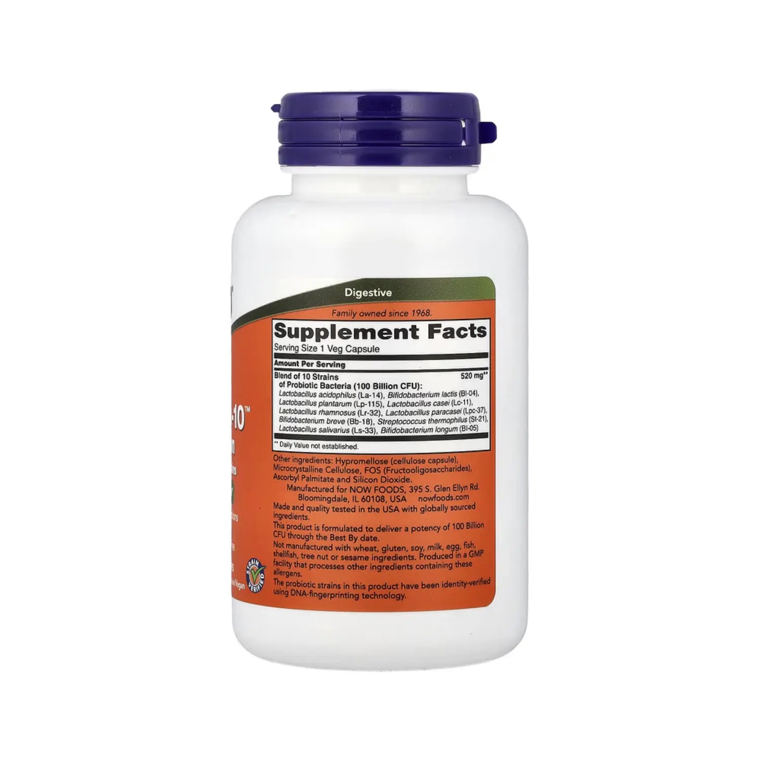 NOW FOODS PROBIOTICO-10 100 BILLONES 60VCAPS SFN