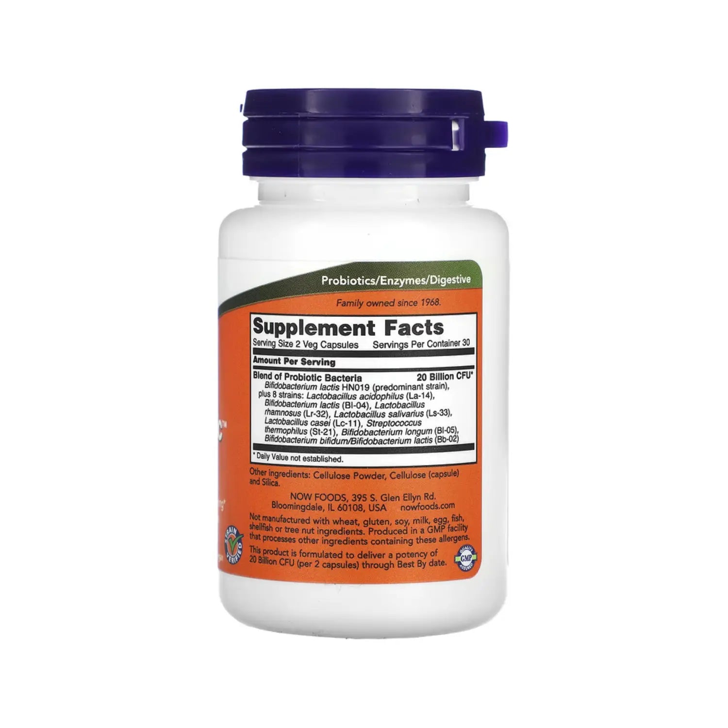 NOW FOODS CLINICAL GI PROBIOTIC + 50 AÑOS 60VCAPS SFN