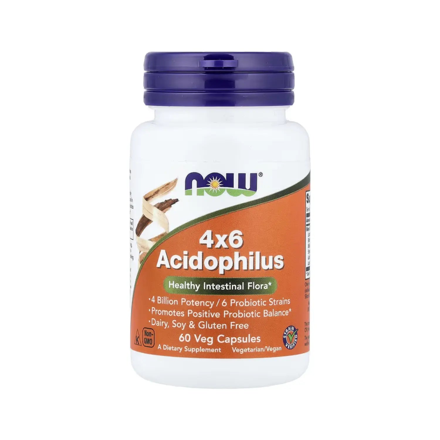 NOW FOODS ACIDOPHILUS 4X6 SALUD INTESTINAL 60VCAPS SFN
