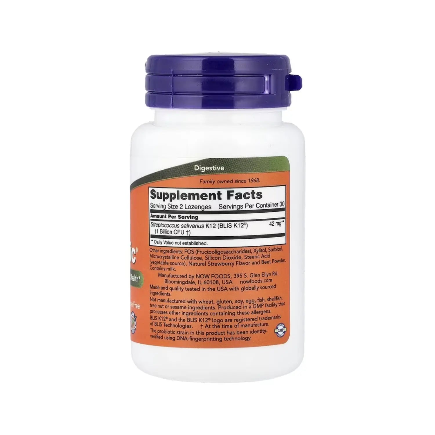 NOW FOODS ORALBIOTIC 60 LOZENGES ALIENTO FRESCO SFN