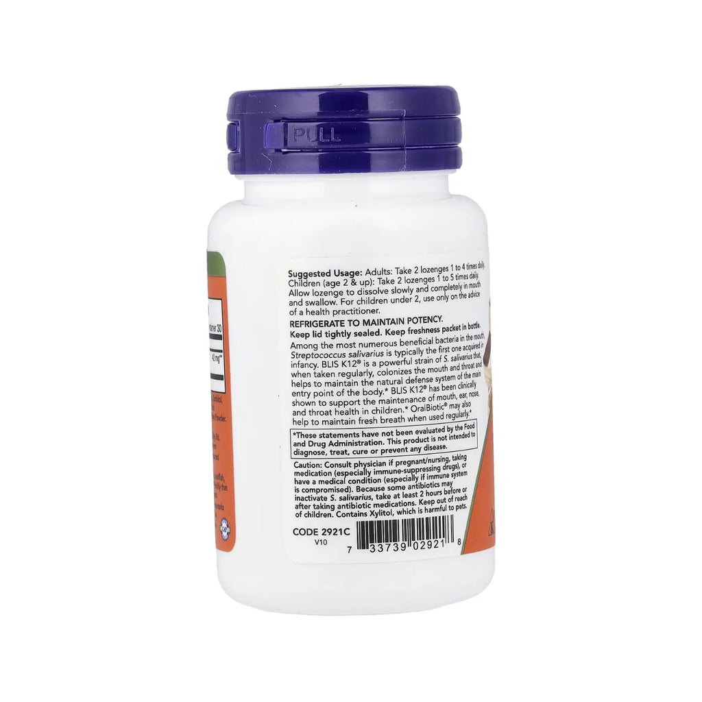 NOW FOODS ORALBIOTIC 60 LOZENGES ALIENTO FRESCO SFN