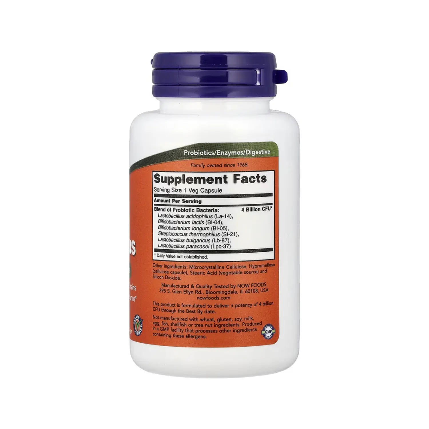 NOW FOODS 4X6 ACIDOPHILUS SALUD INTESTINAL 120VCAPS SFN