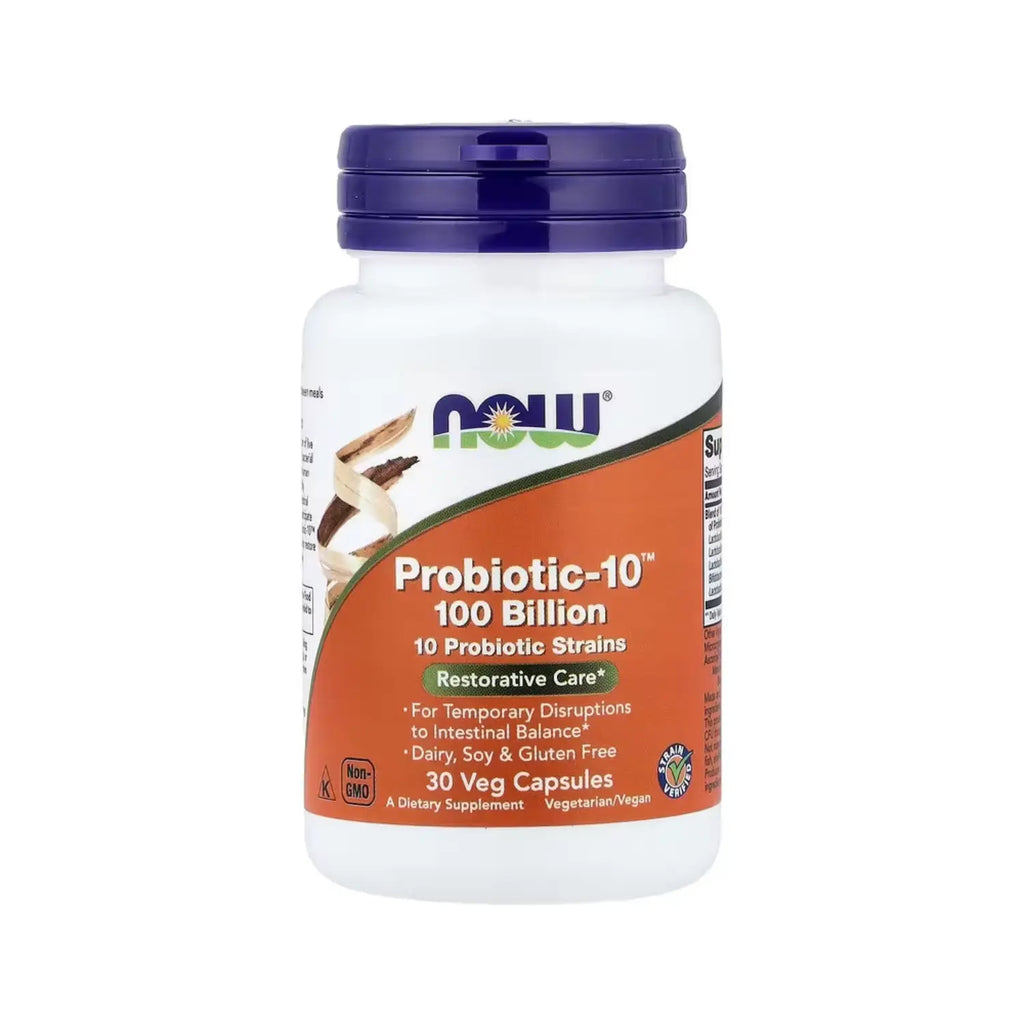 NOW FOODS PROBIOTIC-10 100 BILLONES DE UFC 30VCAPS SFN