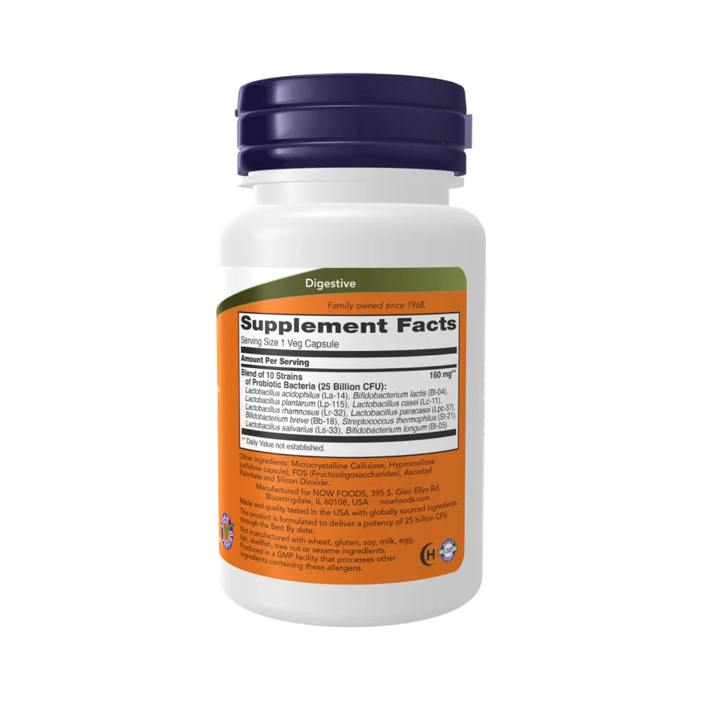NOW FOODS PROBIÓTICOS PROBIOTIC 10 25 BILLION 30 VEGCAPS SFN