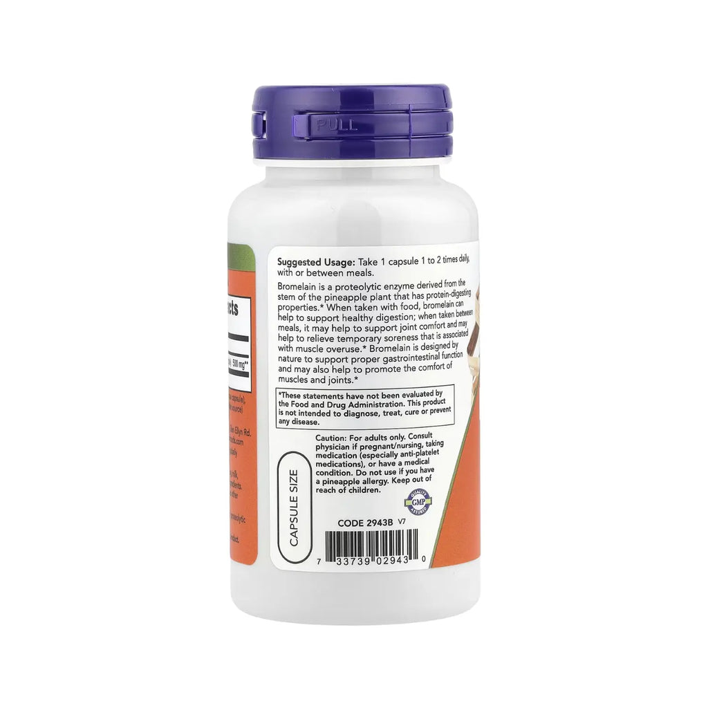 NOW FOODS BROMELINA 500 MG 60 VEGCAPS SFN