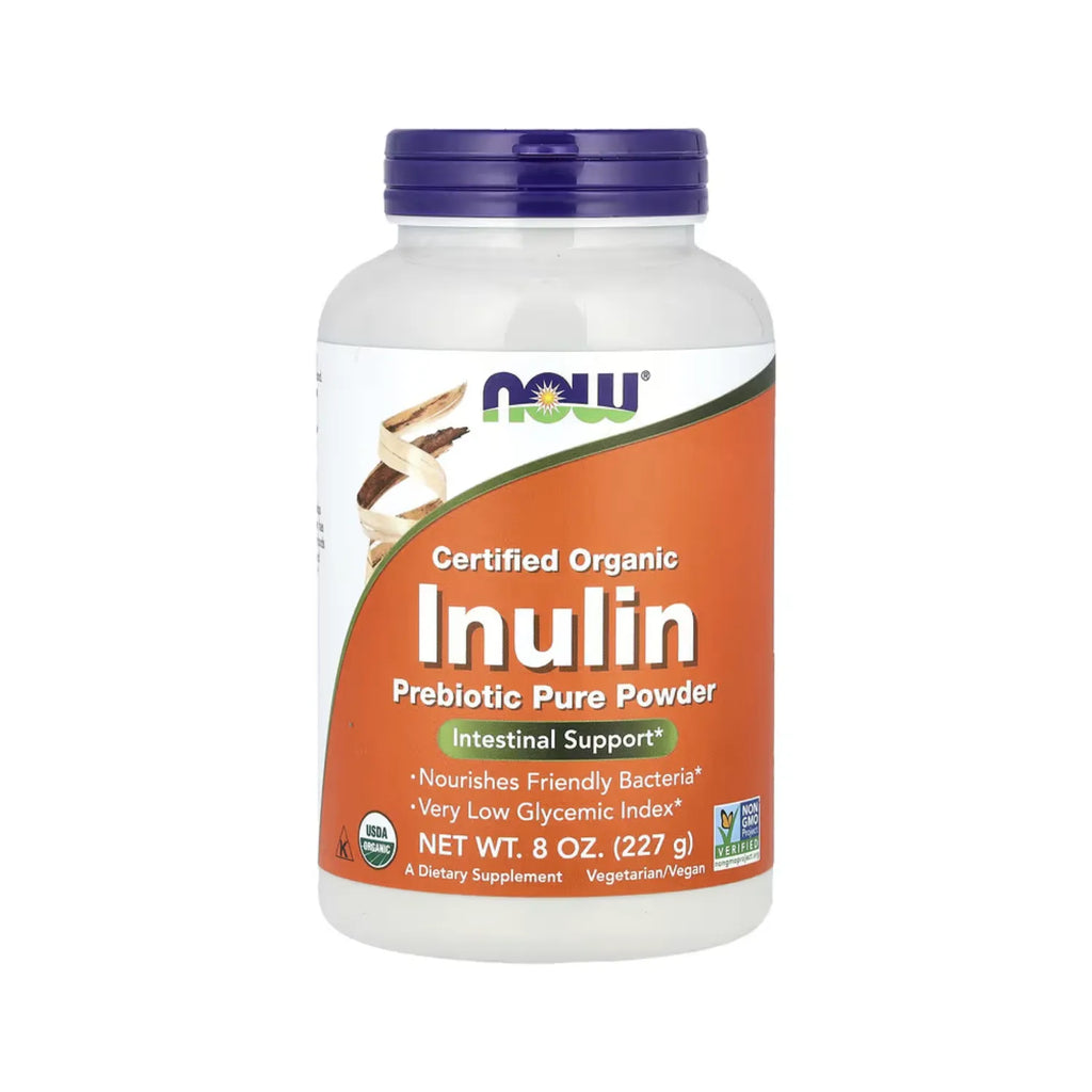 NOW FOODS INULINA ORGÁNICA POLVO PURO PREBIÓTICO 227G SFN