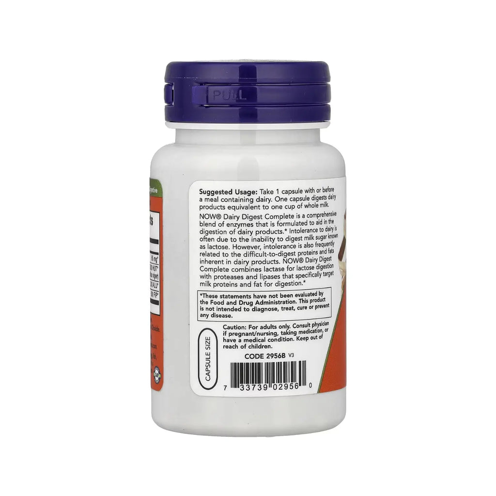 NOW FOODS DAIRY DIGEST ENCIMAS DIGESTION LACTEOS 90VCAPS SFN