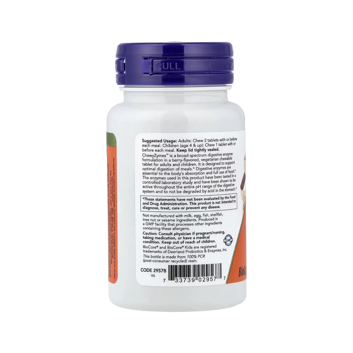 NOW FOODS CHEWYZYMES SALUD DIGESTIVA 90 MASTICABLES SFN
