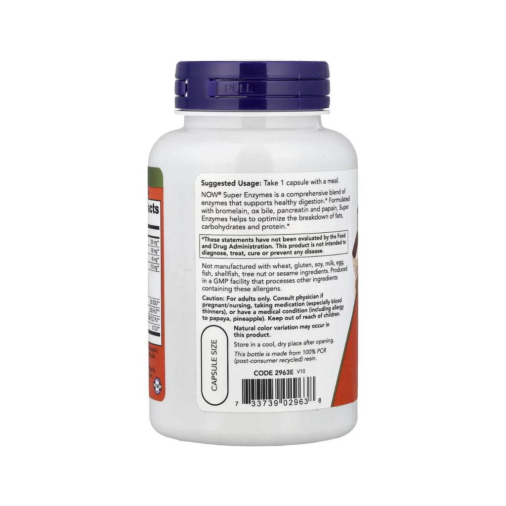 NOW FOODS SÚPER ENZIMAS 90 CAPS PROBIÓTICO DIGESTIVO SFN
