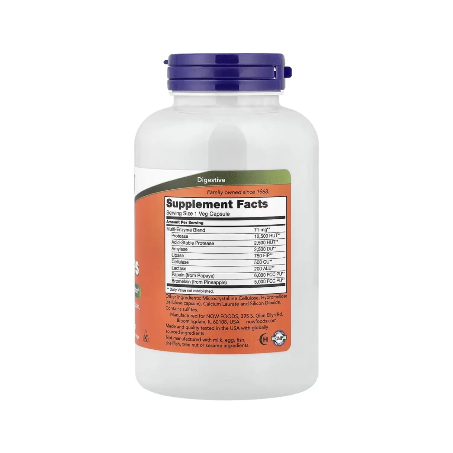 NOW FOODS ENZIMAS VEGETALES SALUD DIGESTIVA 240VCAPS SFN