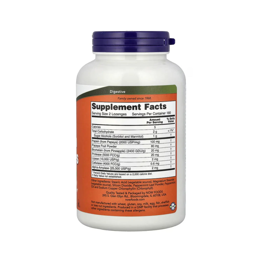NOW FOODS PAPAYA ENZYME CHEWABLE 360 TABS