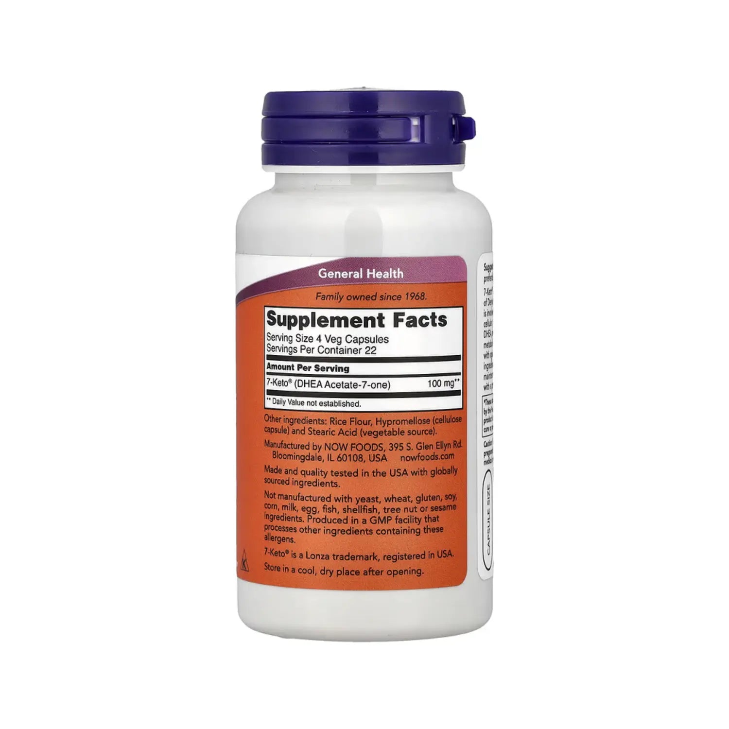 NOW FOODS 7-KETO 25MG CONTROL DE PESO 90VCAPS SFN