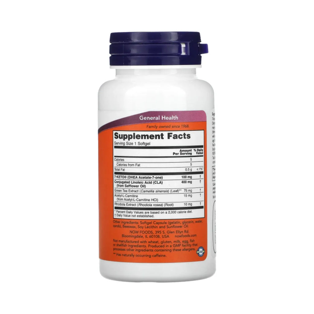 NOW FOODS 7-KETO LEANGELS CONTROL DE PESO 100MG 60SCAPS SFN