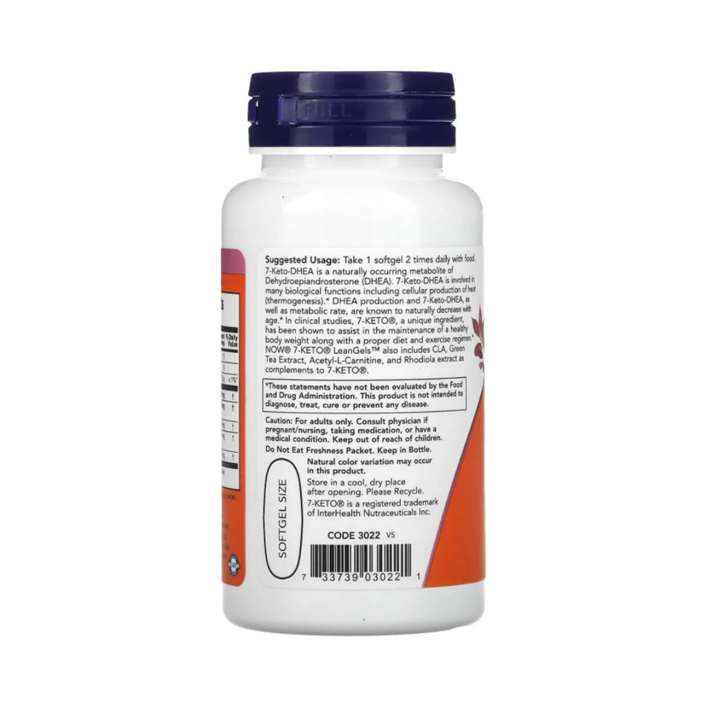 NOW FOODS 7-KETO LEANGELS CONTROL DE PESO 100MG 60SCAPS SFN