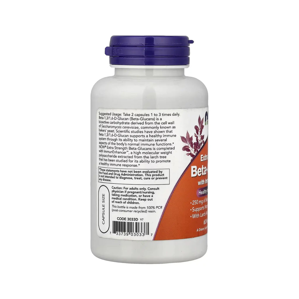 NOW FOODS BETA-GLUCANOS CON IMMUNENHANCER 250MG 60VCAPS SFN