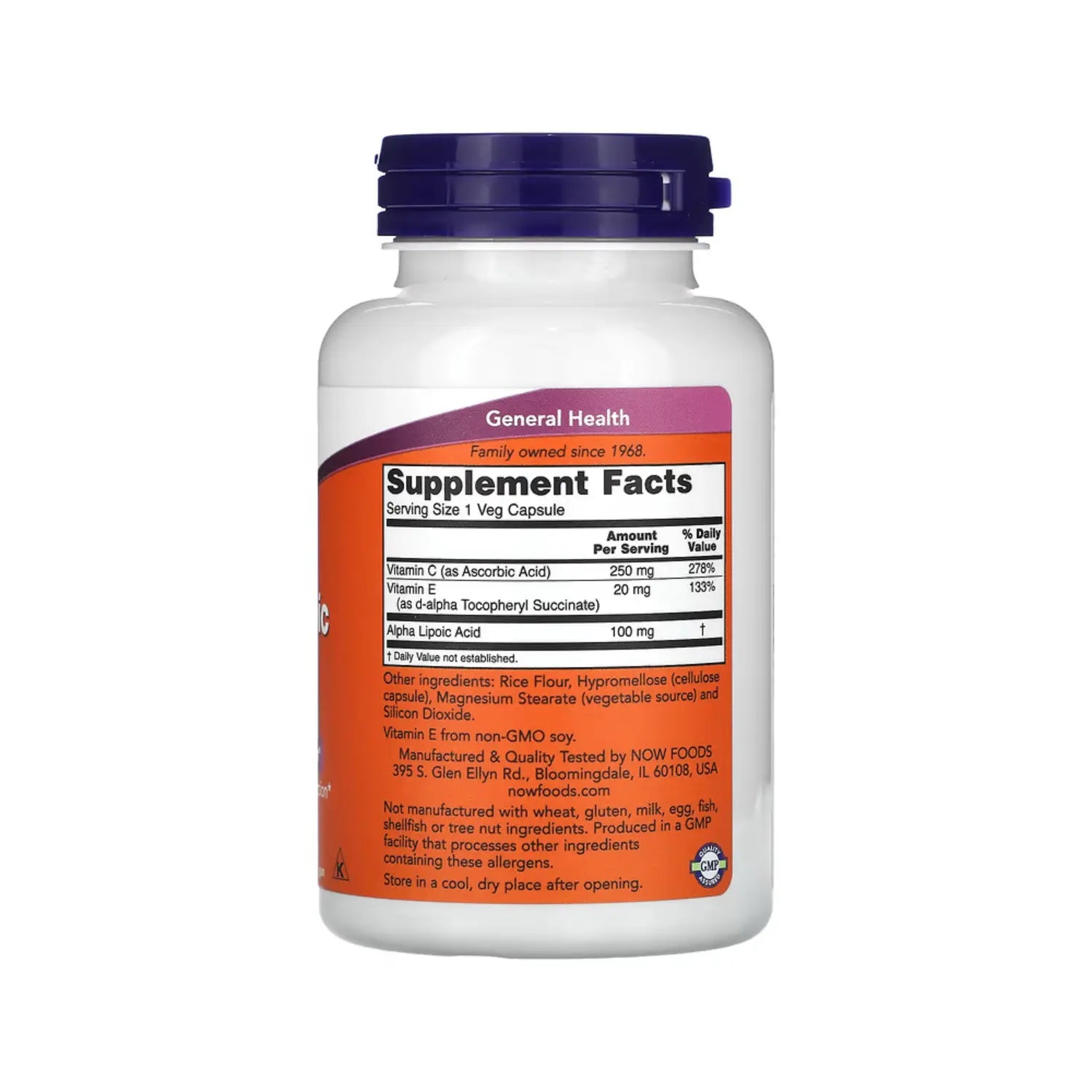 NOW FOODS ACIDO ALFA LIPOICO 100 MG 120VCAPS SFN