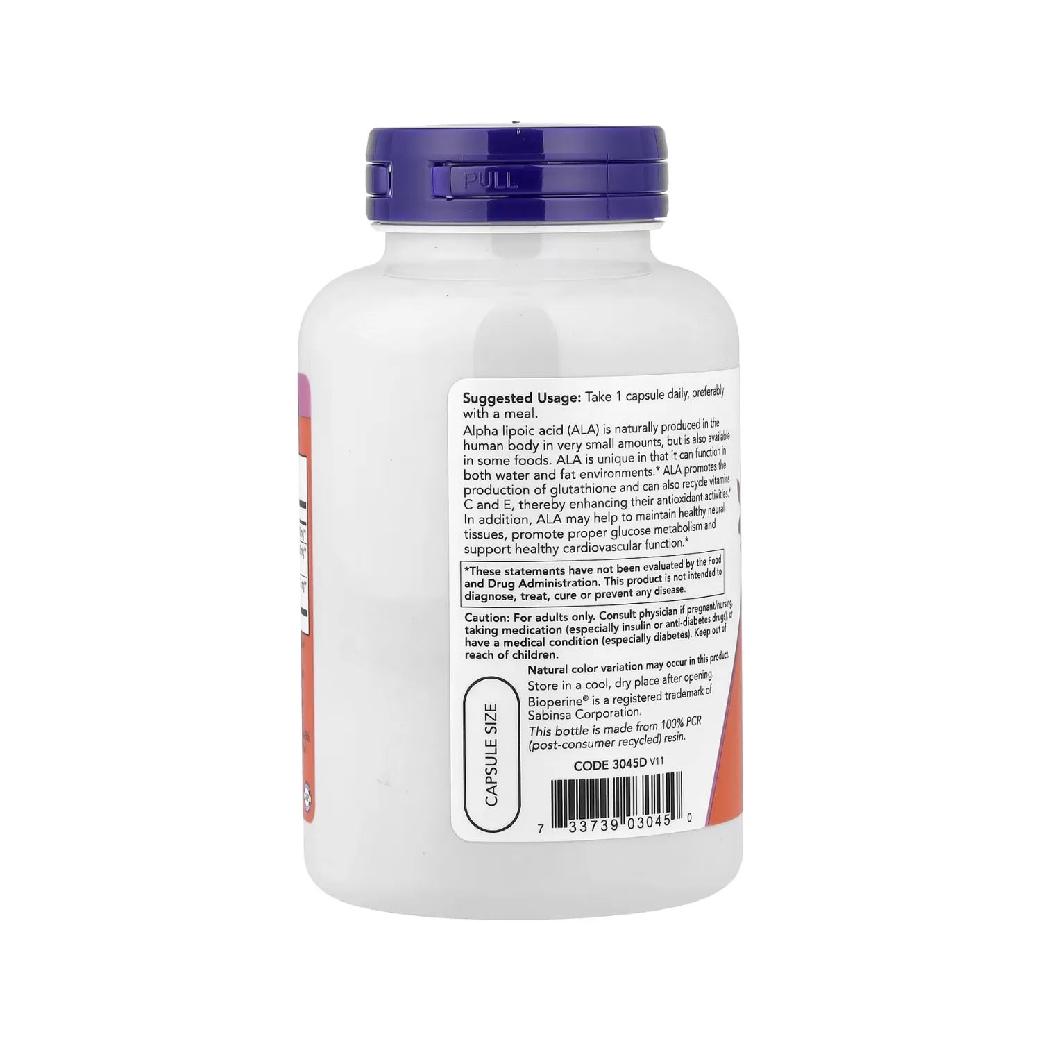 NOW FOODS ÁCIDO ALFA LIPOICO FUERZA EXTRA, 600MG 120CAPS SFN