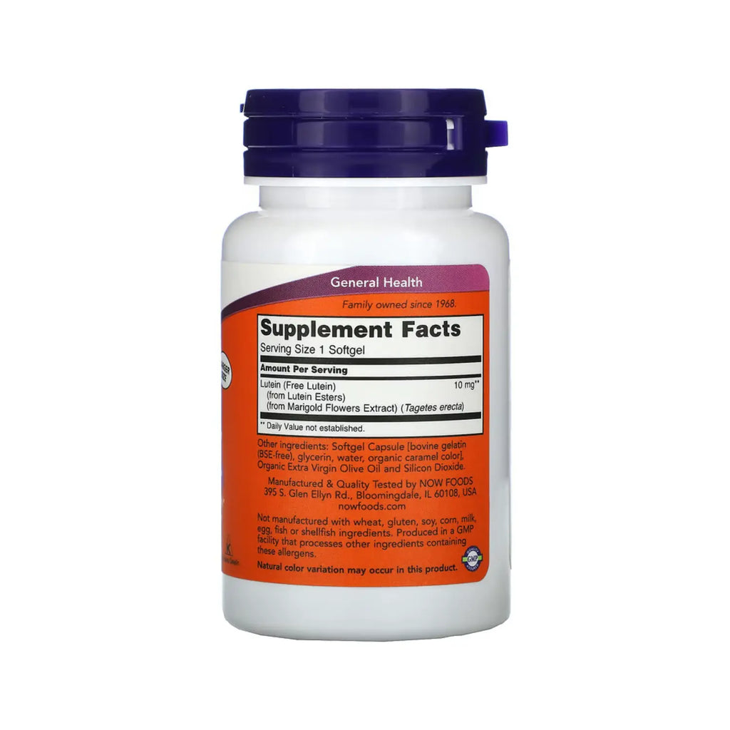 NOW FOODS LUTEIN 120 CAPSULAS SFN