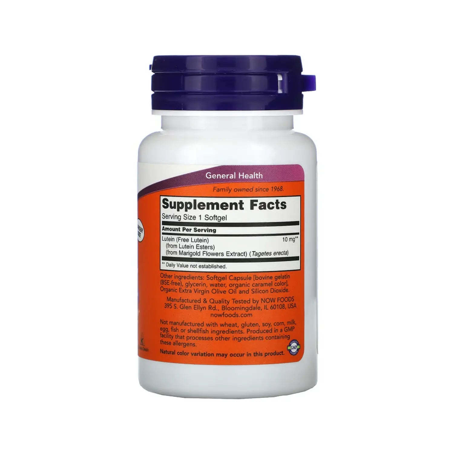NOW FOODS LUTEIN 120 CAPSULAS SFN