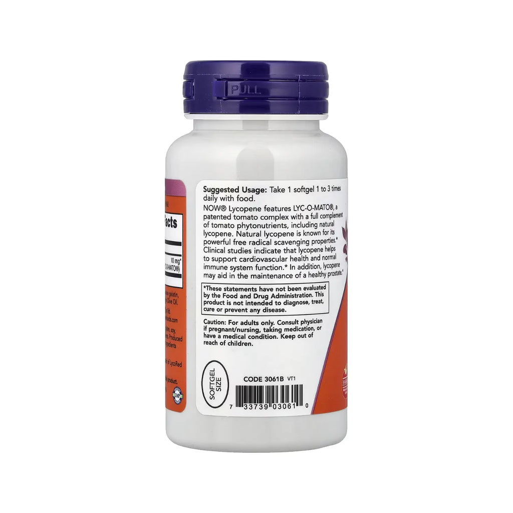NOW FOODS LYCOPENE 10mg 120 SGELS