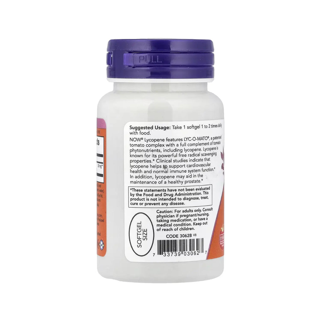 NOW FOODS LYCOPENE 20 MG 50 SGELS