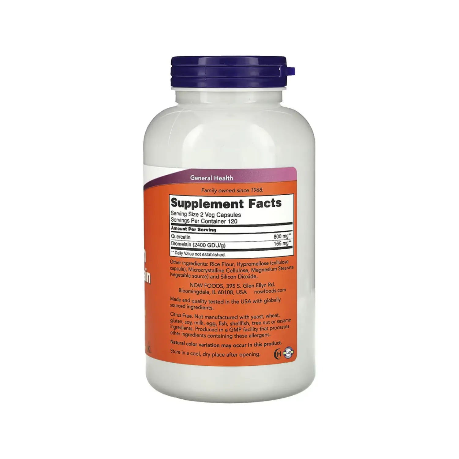 NOW FOODS QUERCETINA CON BROMELAINA 240VCAPS SFN