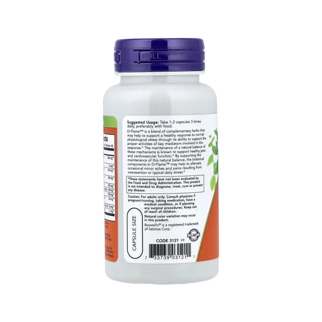 NOW FOODS D-FLAME APOYO AL SOBREESFUERZO 90VCAPS SFN