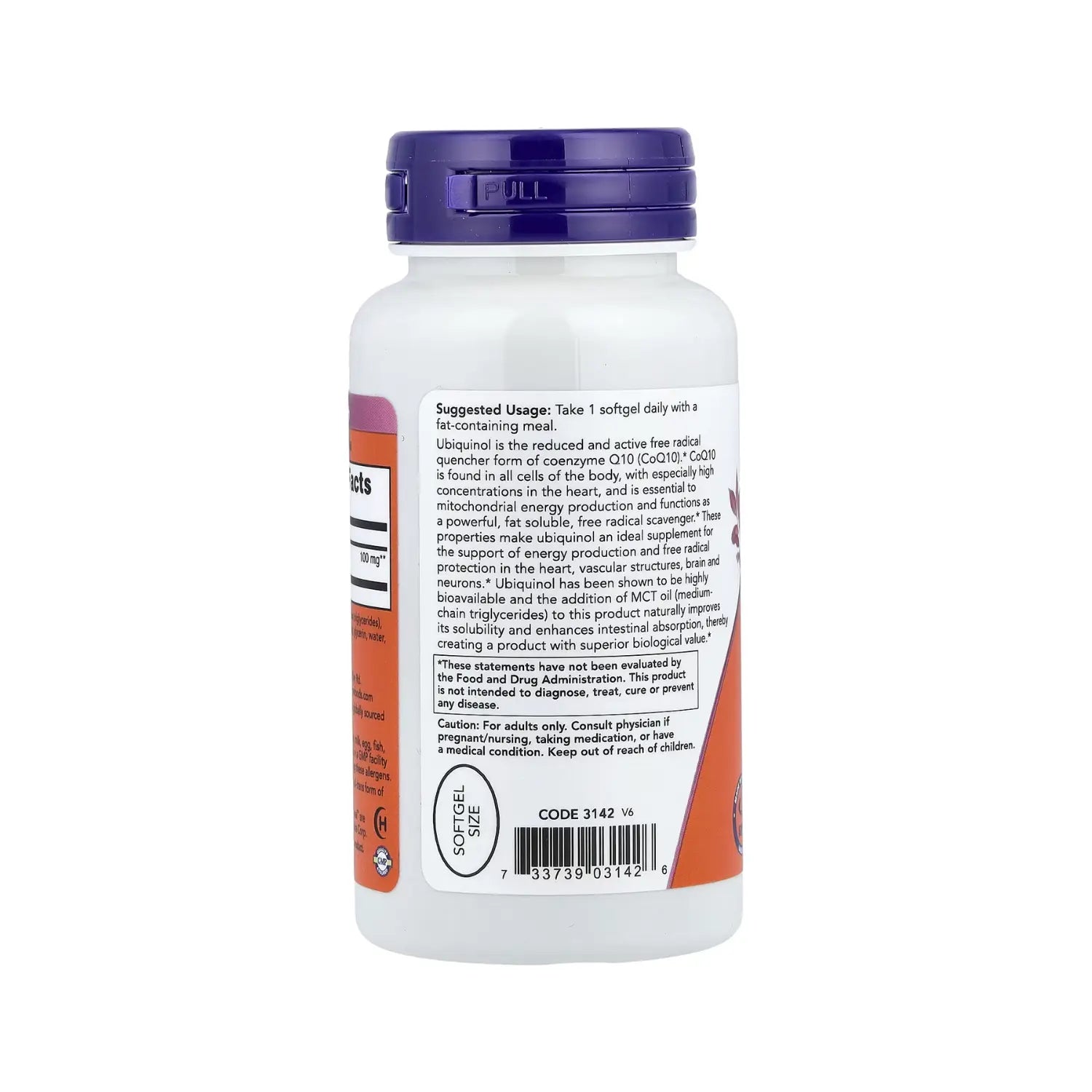 NOW FOODS UBIQUINOL 100MG 60SOFTCAPS SFN