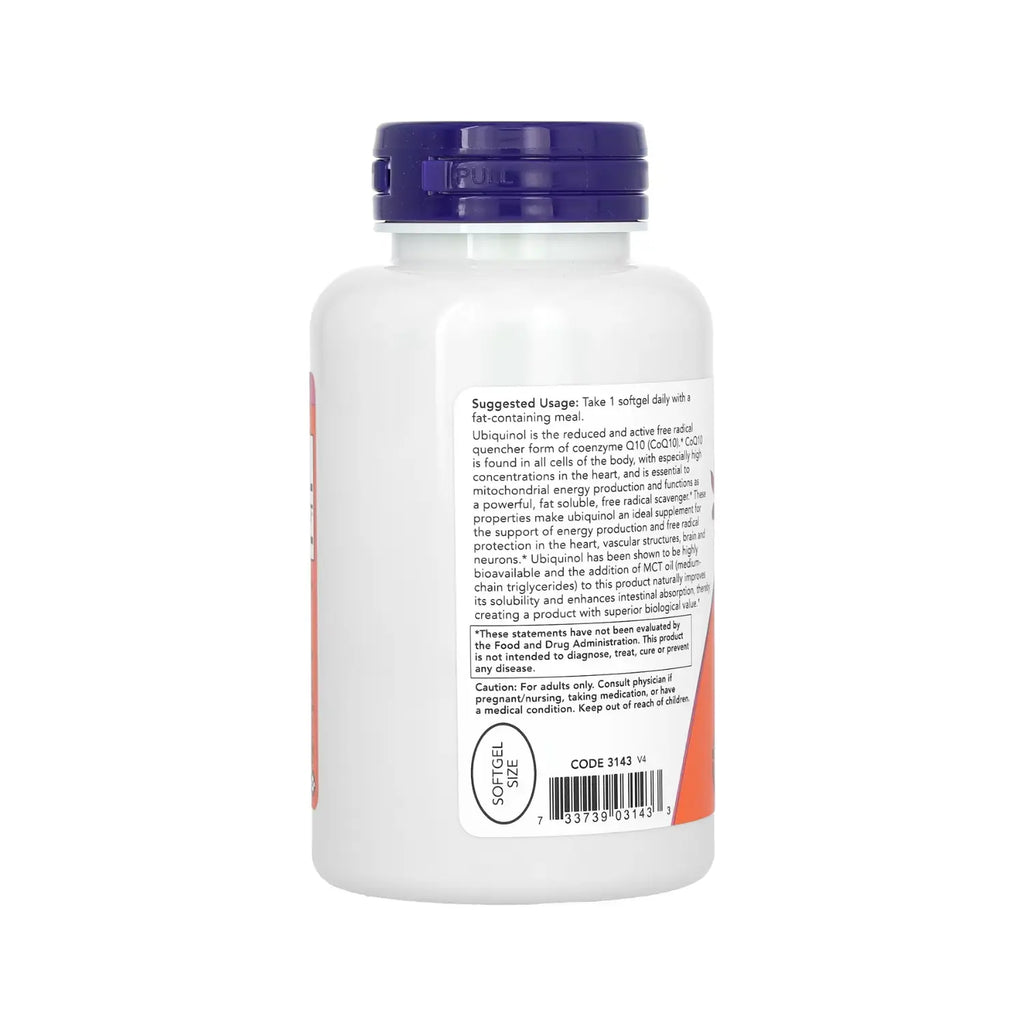 NOW FOODS UBIQUINOL 100MG 120SOFTCAPS SFN