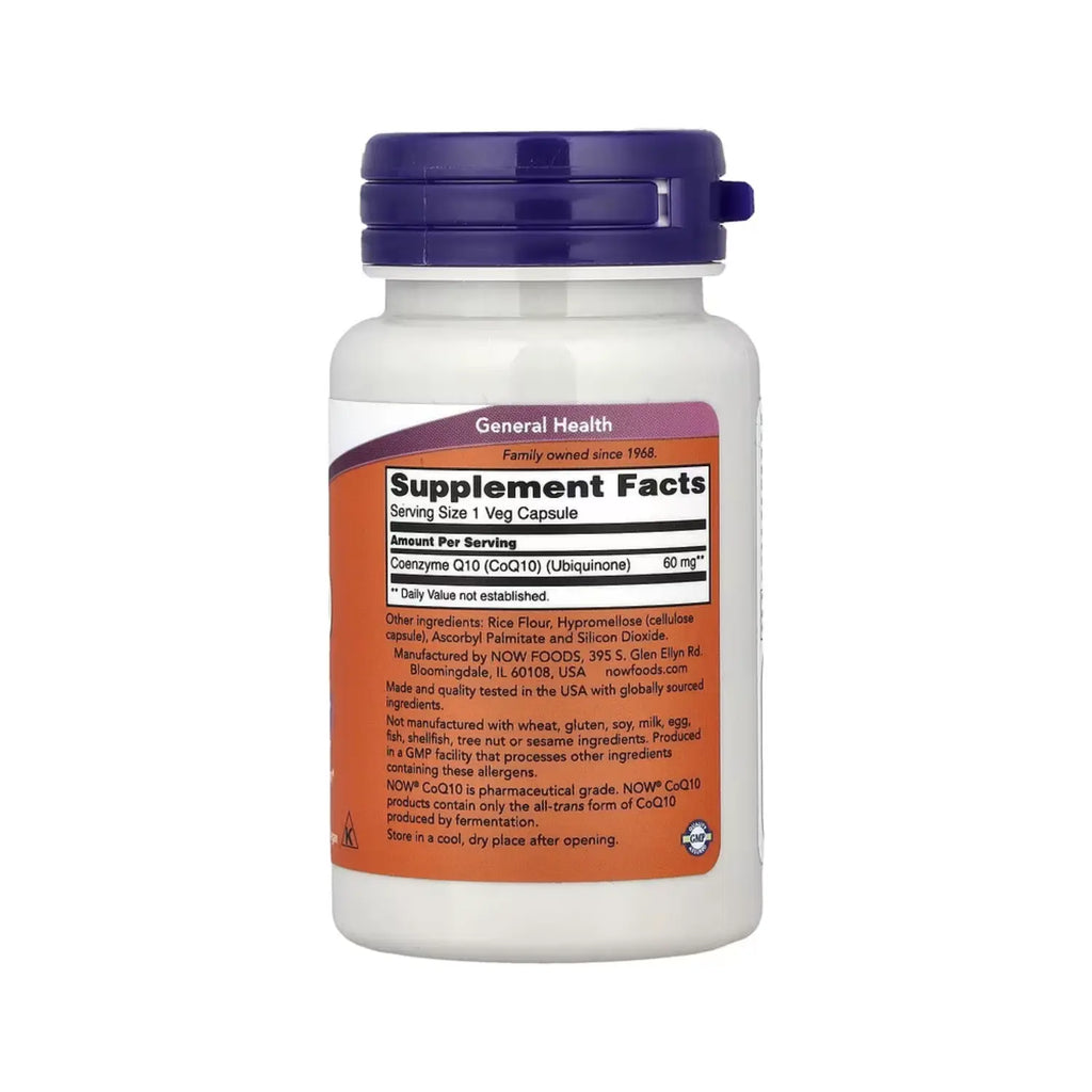 NOW FOODS COQ10 SALUD CARDIOVASCULAR 60MG 60VCAPS SFN
