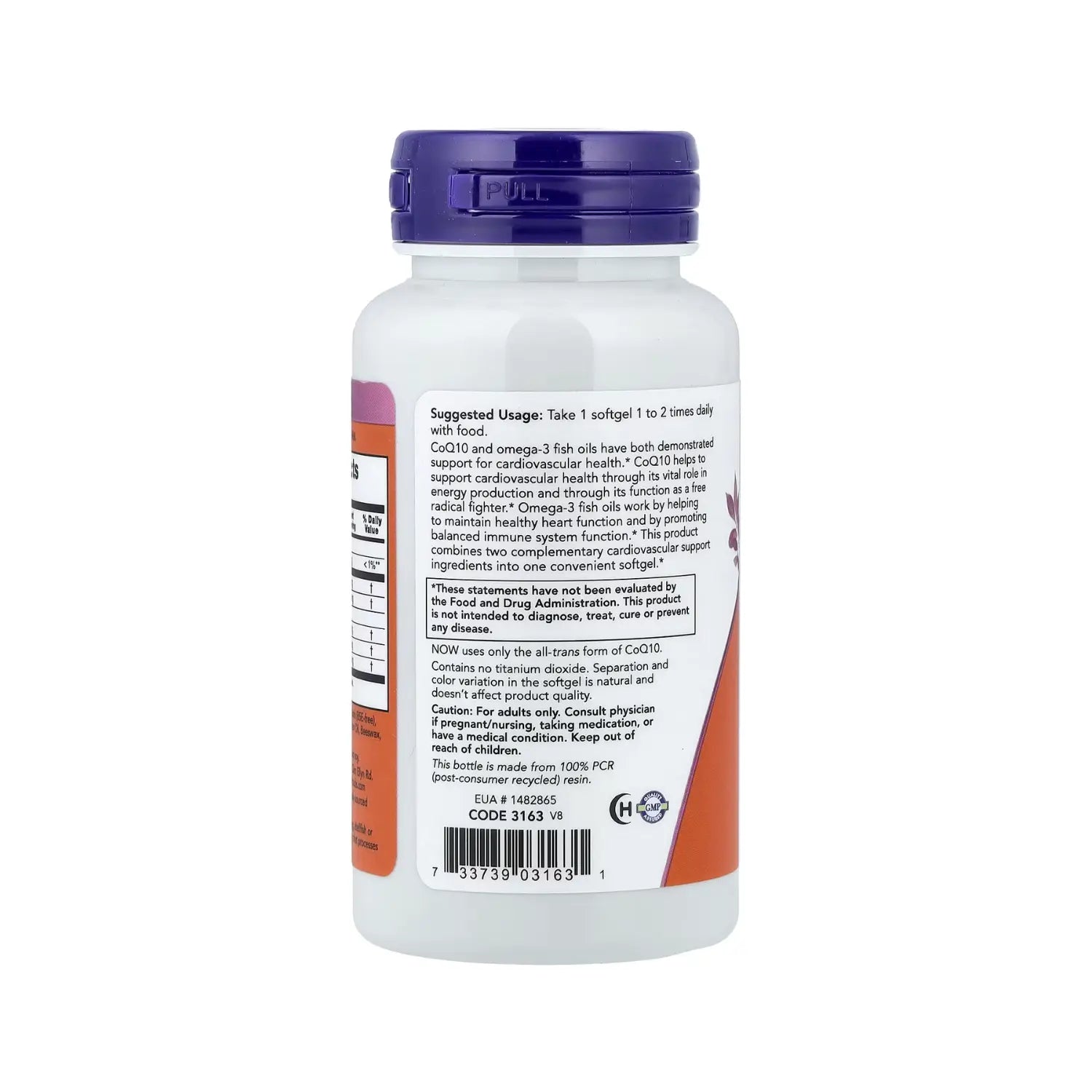 NOW FOODS COQ10 60MG CON OMEGA 3 60SOFTCAPS SFN