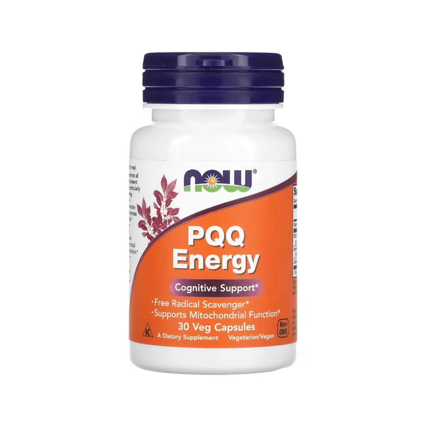 NOW FOODS PQQ ENERGY CON VITAMINAB-12 20MG 30CAPS SFN